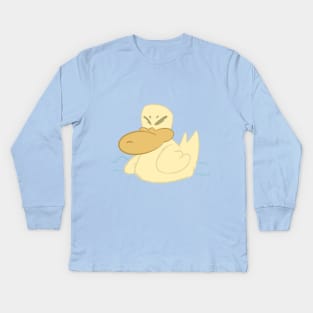Angry Baby Duck Kids Long Sleeve T-Shirt